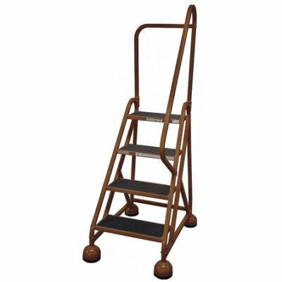 4 STEPS, 36" H STEEL ROLLING LADDER, 450 LB. LOAD CAPACITY