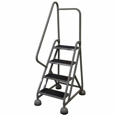 4 STEPS, 36" H STEEL ROLLING LADDER, 450 LB. LOAD CAPACITY