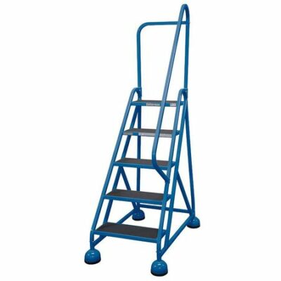 5 STEPS, 45" H STEEL ROLLING LADDER, 450 LB. LOAD CAPACITY