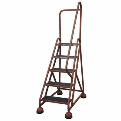 5 STEPS, 45" H STEEL ROLLING LADDER, 450 LB. LOAD CAPACITY