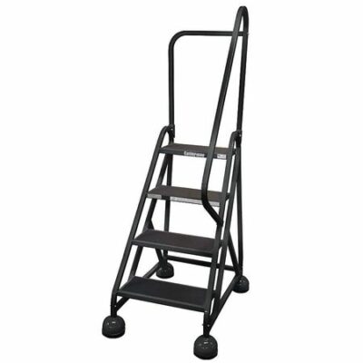 4 STEPS, 36" H STEEL ROLLING LADDER, 450 LB. LOAD CAPACITY
