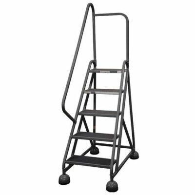 5 STEPS, 45" H STEEL ROLLING LADDER, 450 LB. LOAD CAPACITY