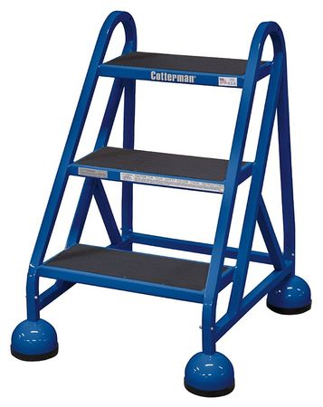 27" H Steel Rolling Ladder, 450 lb. Load Capacity