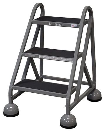 27" H Steel Rolling Ladder, 450 lb. Load Capacity