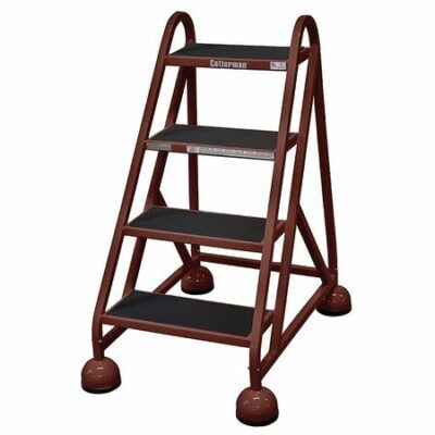 4 STEPS, 36" H STEEL ROLLING LADDER, 450 LB. LOAD CAPACITY