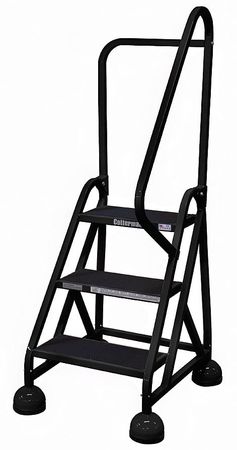 3 STEPS, 27" H STEEL ROLLING LADDER, 450 LB. LOAD CAPACITY