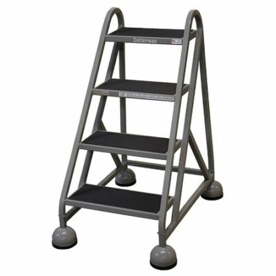 4 STEPS, 36" H STEEL ROLLING LADDER, 450 LB. LOAD CAPACITY