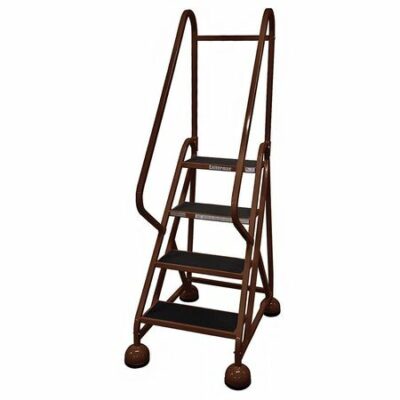 4 STEPS, 36" H STEEL ROLLING LADDER, 450 LB. LOAD CAPACITY