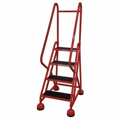 4 STEPS, 36" H STEEL ROLLING LADDER, 450 LB. LOAD CAPACITY