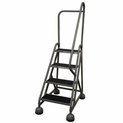 4 STEPS, 36" H STEEL ROLLING LADDER, 450 LB. LOAD CAPACITY