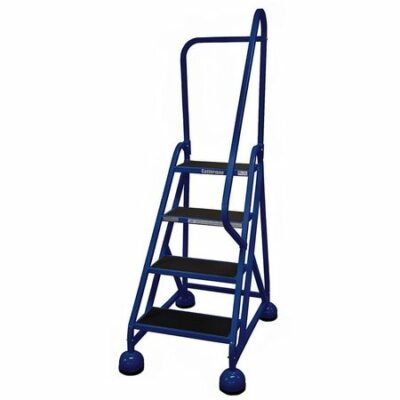 4 STEPS, 36" H STEEL ROLLING LADDER, 450 LB. LOAD CAPACITY