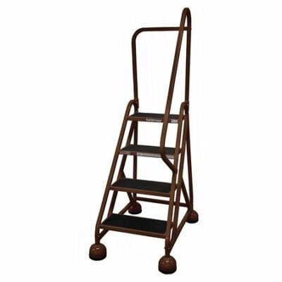 4 STEPS, 36" H STEEL ROLLING LADDER, 450 LB. LOAD CAPACITY