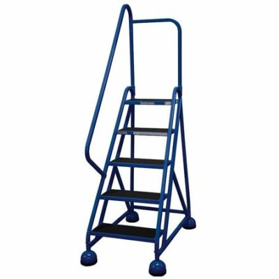 5 STEPS, 45" H STEEL ROLLING LADDER, 450 LB. LOAD CAPACITY