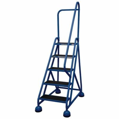 5 STEPS, 45" H STEEL ROLLING LADDER, 450 LB. LOAD CAPACITY