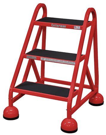 27" H Steel Rolling Ladder, 450 lb. Load Capacity