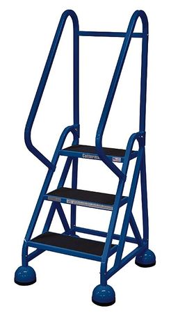 3 STEPS, 27" H STEEL ROLLING LADDER, 450 LB. LOAD CAPACITY