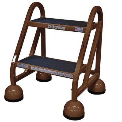 18" H Steel Rolling Ladder, 450 lb. Load Capacity