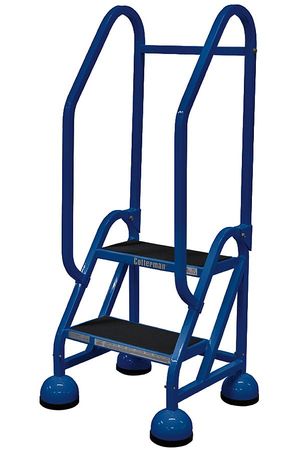 18" H Steel Rolling Ladder, 450 lb. Load Capacity