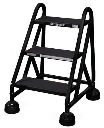 27" H Steel Rolling Ladder, 450 lb. Load Capacity