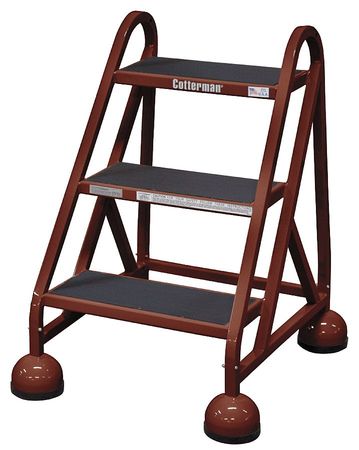 27" H Steel Rolling Ladder, 450 lb. Load Capacity