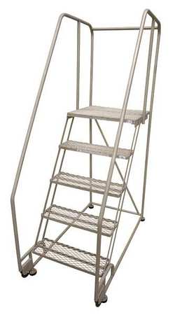 5 STEPS 50 H STEEL ROLLING LADDER 450 LB LOAD CAPACITY