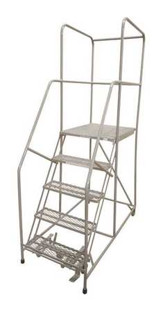 5 STEPS 50 H STEEL ROLLING LADDER 450 LB LOAD CAPACITY