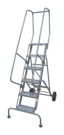 5 STEPS 50 H STEEL ROLLING LADDER 450 LB LOAD CAPACITY