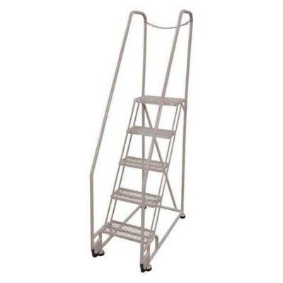 5 STEPS 50 H STEEL ROLLING LADDER 450 LB LOAD CAPACITY