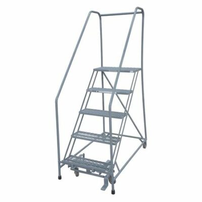 5 STEPS 50 H STEEL ROLLING LADDER 450 LB LOAD CAPACITY