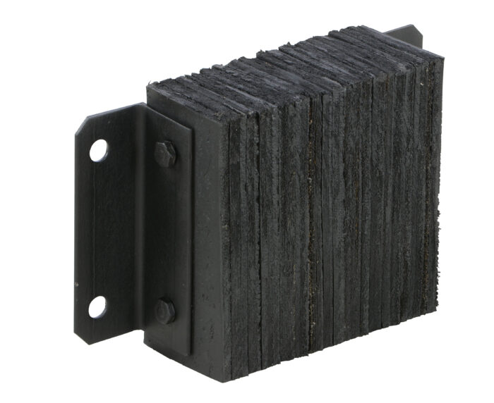 Vestil Laminated Rubber Dock Bumper 10 In. x 14 In. x 4-1/2 In. Black 1014-4.5