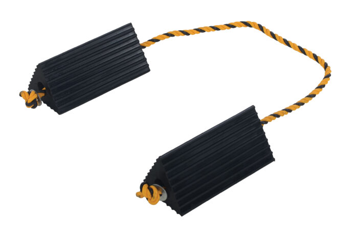 Vestil Rubber Airline Wheel Chock 5 In. x 10 In. Black AC-13 - Image 2