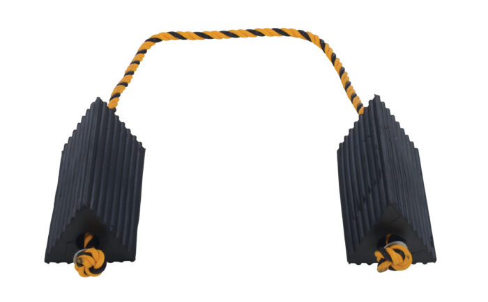 Vestil Rubber Airline Wheel Chock 5 In. x 10 In. Black AC-13 - Image 3