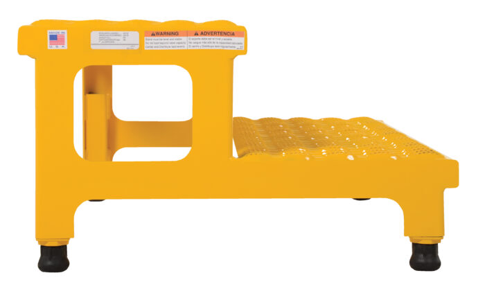 Vestil Steel Adjustable Step Mate Stand 2 Step 22-7/8 In. x 36-3/16 In. x 15-1/4 In. 500 Lb. Capacity Yellow ASP-36 - Image 3