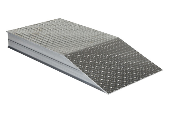 Vestil Aluminum Heavy Duty Wheel Riser 48 In. x 24 In. x 5-15/16 In. 30000 Lb. Capacity Silver ATWR-24-6-48