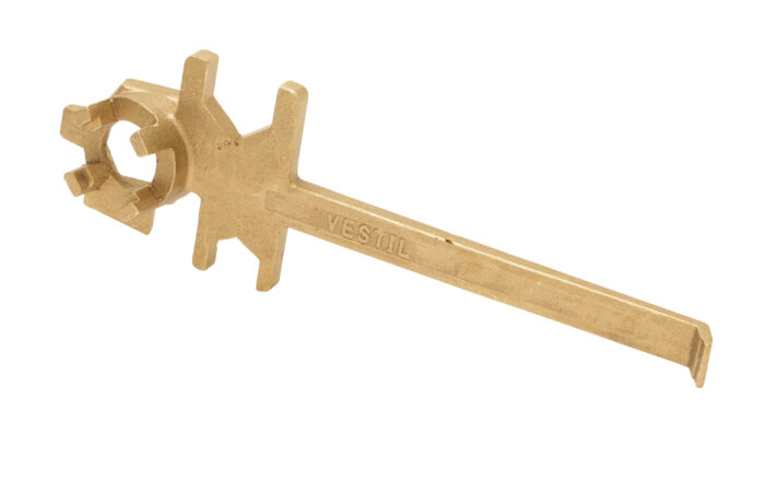 Vestil Bronze Alloy Non-Sparking Straight Drum Bung Nut Wrench BNW-BX-W - Image 2