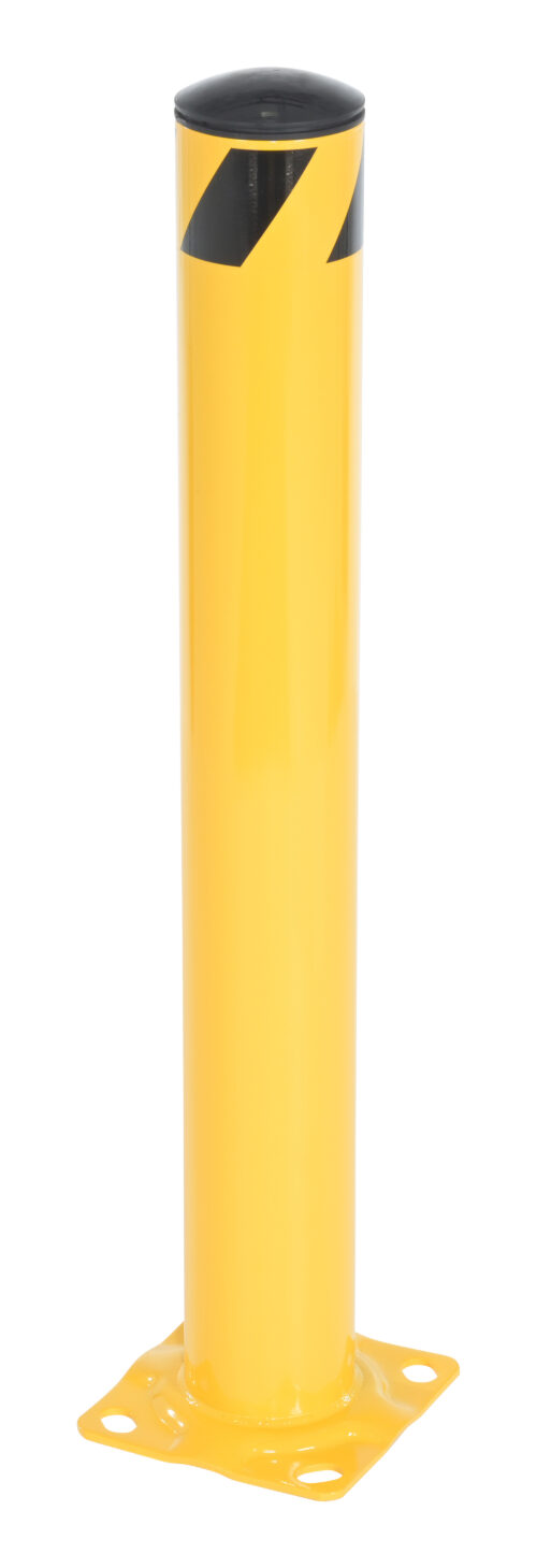 Vestil Steel Pipe Safety Bollard 36 In. x 4-1/2 In. Yellow BOL-36-4.5