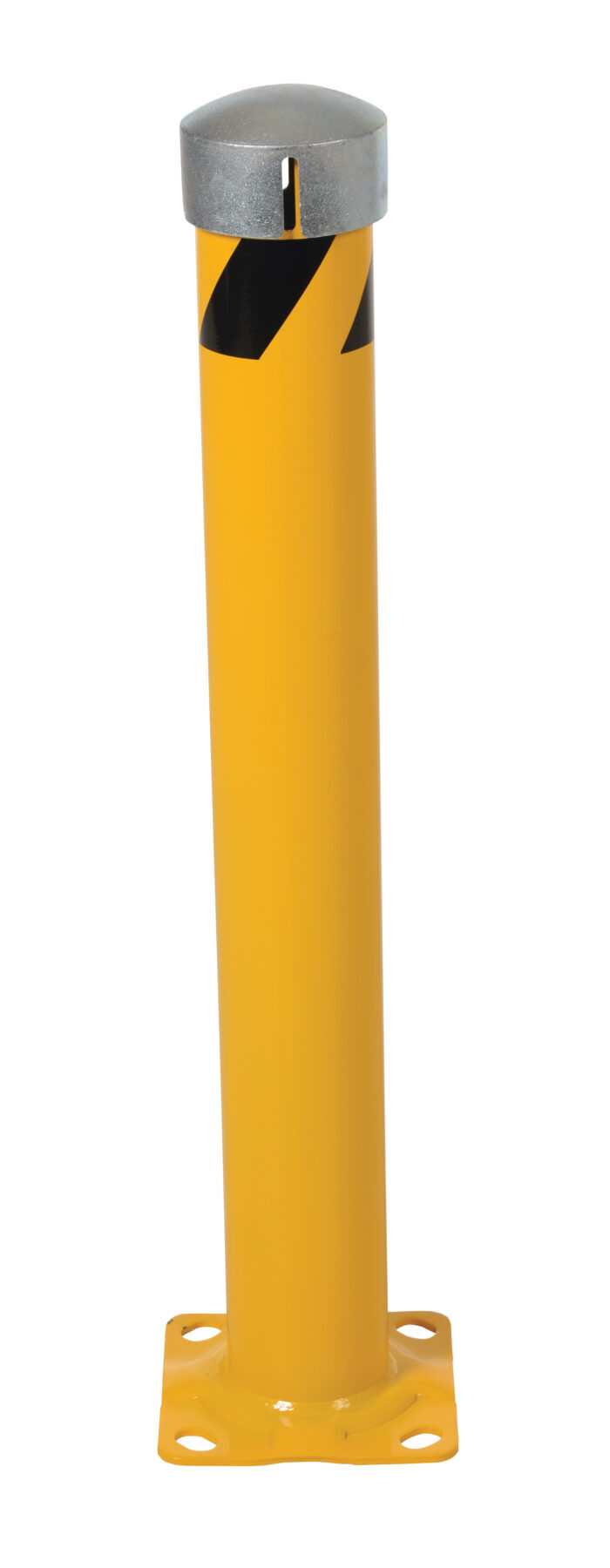 Vestil Steel Pipe Bollard with Removable Bolt-On Steel Cap and Slots 36 In. x 4-1/2 In. Yellow BOL-JKS-36-4.5 - Image 2