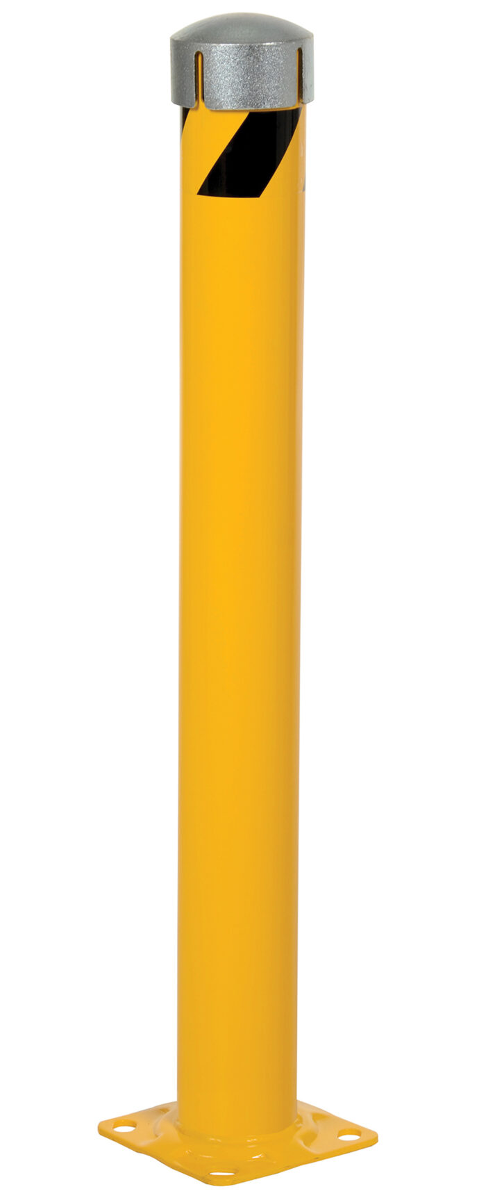 Vestil Steel Pipe Bollard with Removable Bolt-On Steel Cap and Slots 42 In. x 4-1/2 In. Yellow BOL-JKS-42-4.5 - Image 2