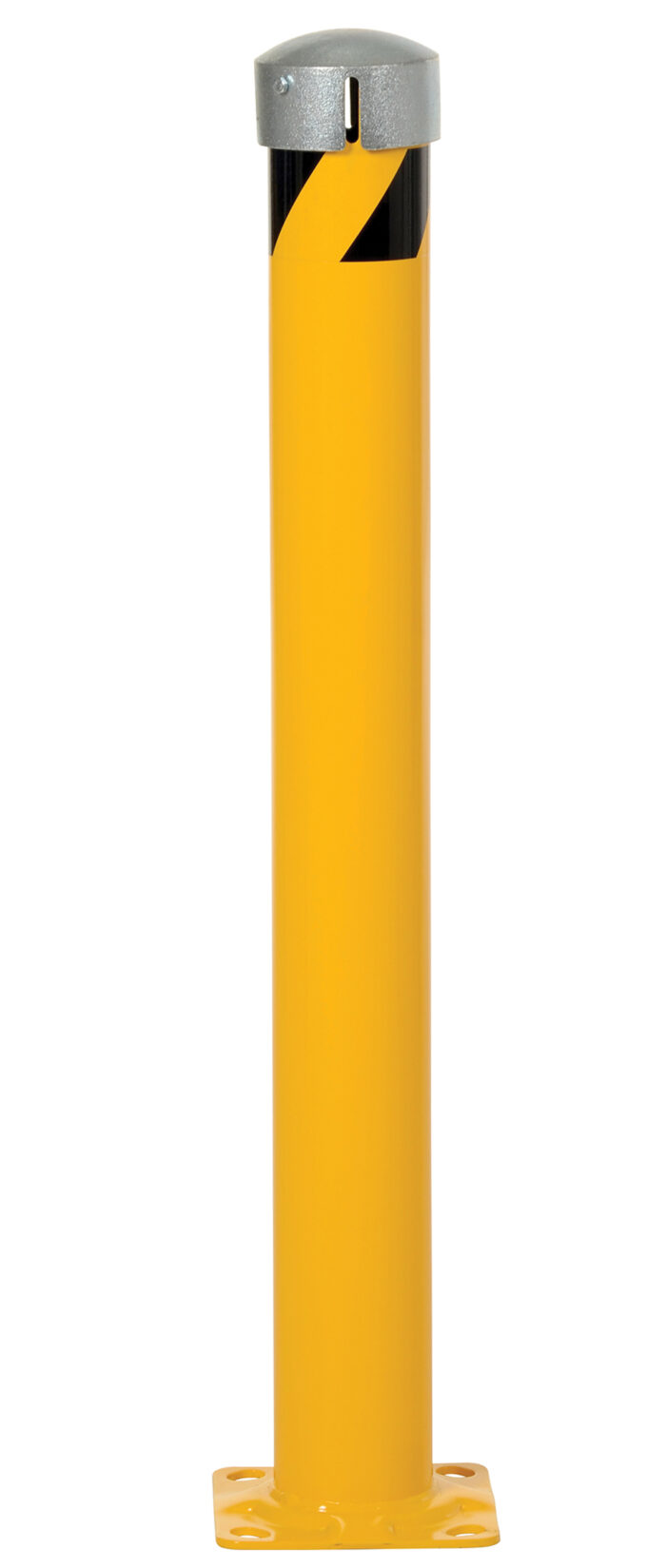 Vestil Steel Pipe Bollard with Removable Bolt-On Steel Cap and Slots 42 In. x 4-1/2 In. Yellow BOL-JKS-42-4.5 - Image 3