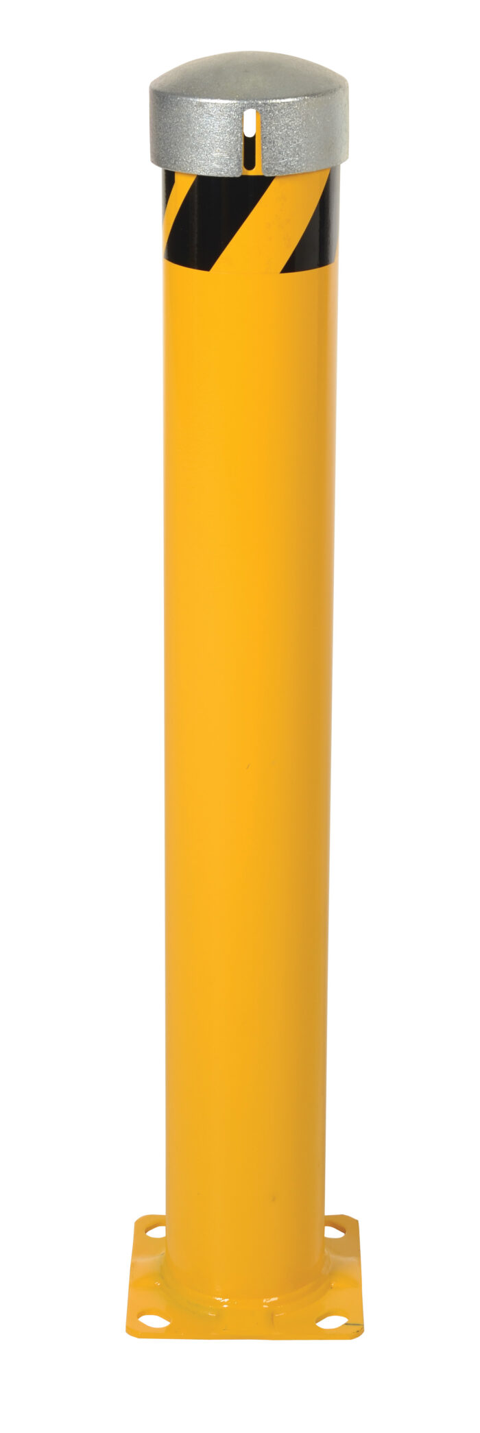 Vestil Steel Pipe Bollard with Removable Bolt-On Steel Cap and Slots 42 In. x 5-1/2 In. Yellow BOL-JKS-42-5.5 - Image 2