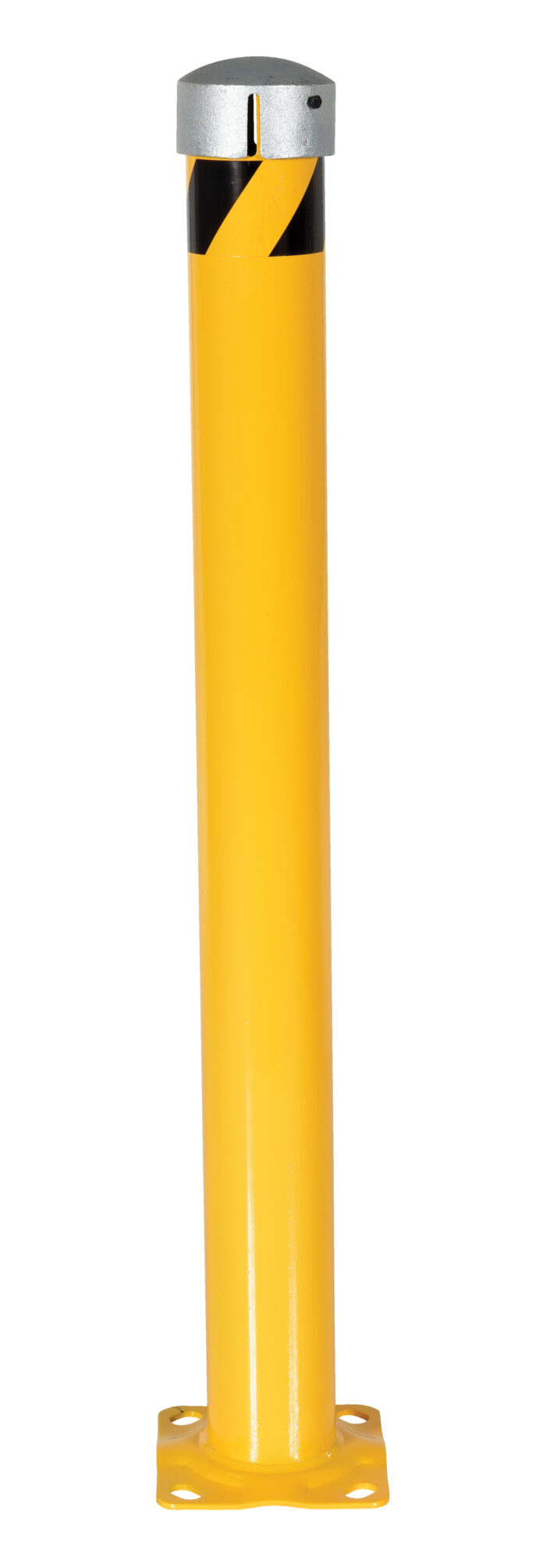 Vestil Steel Pipe Bollard with Removable Bolt-On Steel Cap and Slots 48 In. x 4-1/2 In. Yellow BOL-JKS-48-4.5 - Image 3