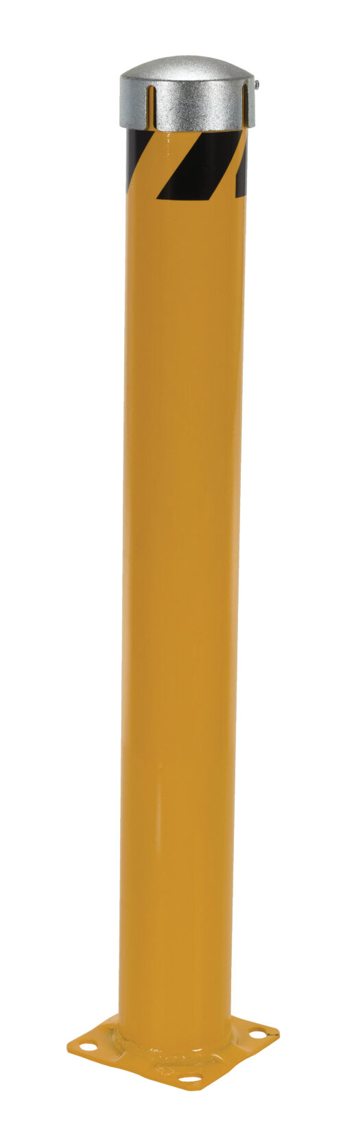 Vestil Steel Pipe Bollard with Removable Bolt-On Steel Cap and Slots 48 In. x 5-1/2 In. Yellow BOL-JKS-48-5.5