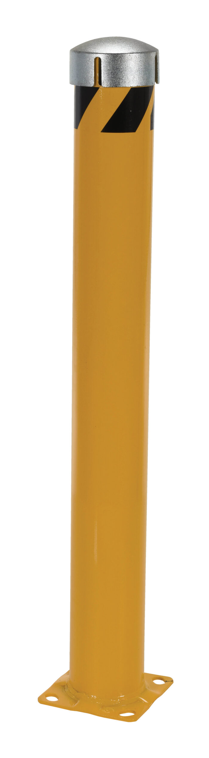 Vestil Steel Pipe Bollard with Removable Bolt-On Steel Cap and Slots 48 In. x 5-1/2 In. Yellow BOL-JKS-48-5.5 - Image 2