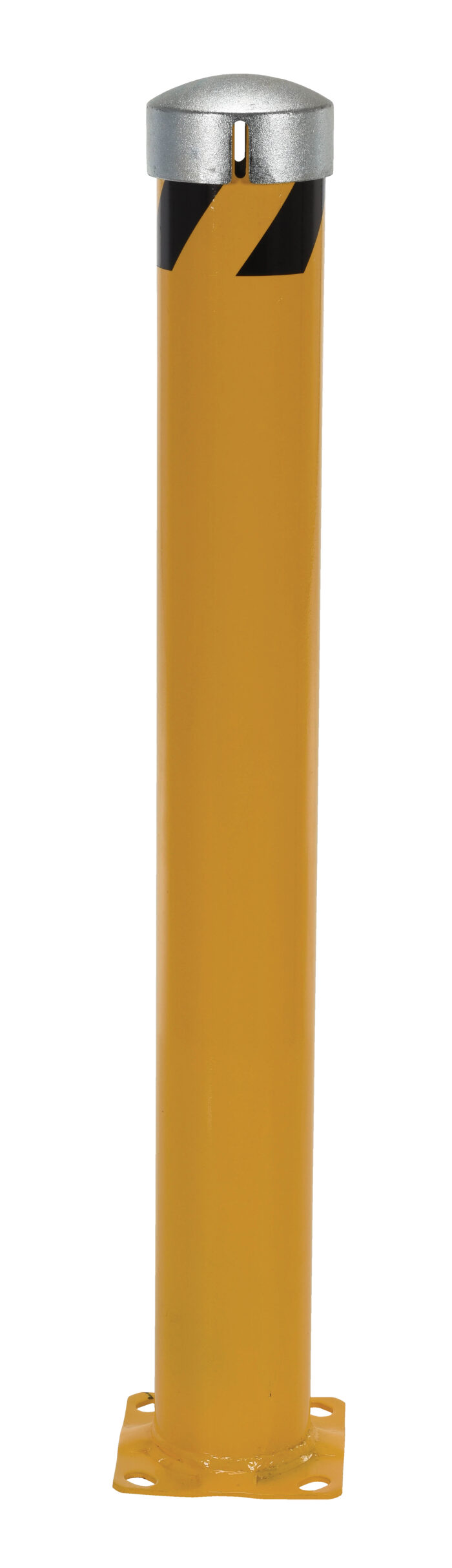 Vestil Steel Pipe Bollard with Removable Bolt-On Steel Cap and Slots 48 In. x 5-1/2 In. Yellow BOL-JKS-48-5.5 - Image 3