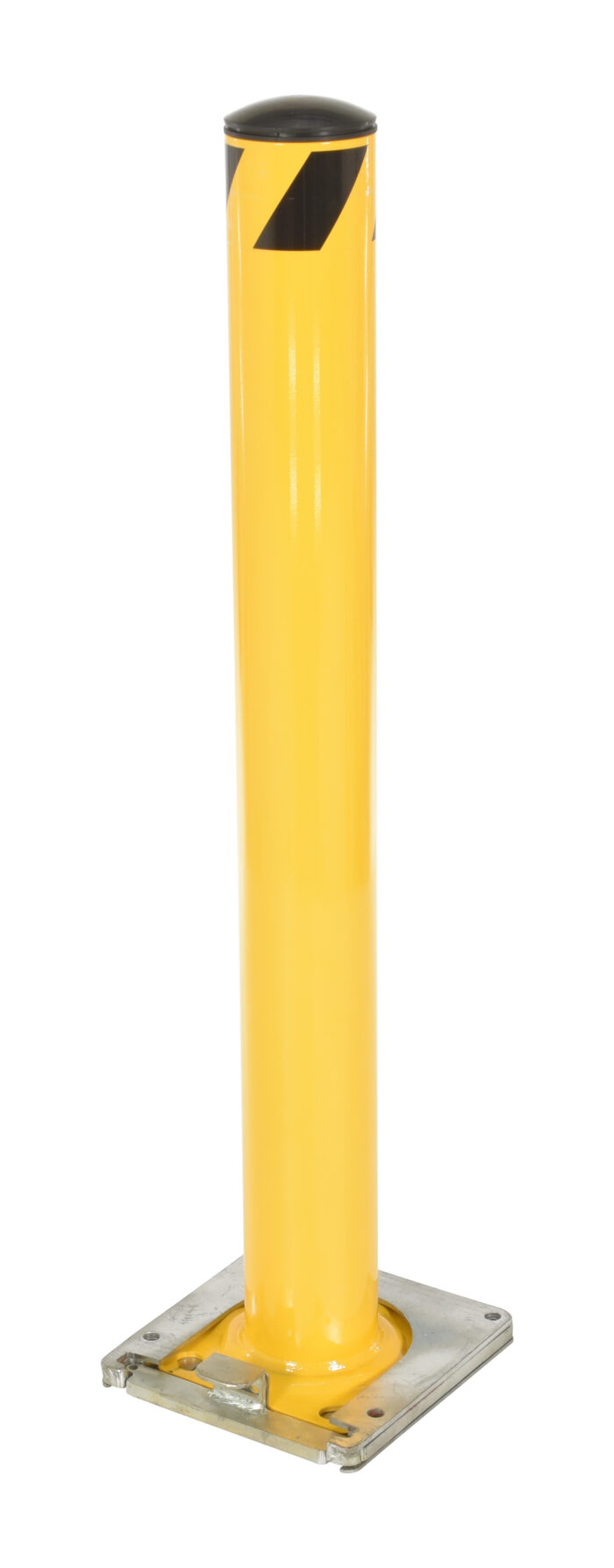 Vestil Steel Surface Mounted Removable Pipe Safety Bollard 42 In. x 4-1/2 In. Yellow BOL-RF-42-4.5 - Image 2