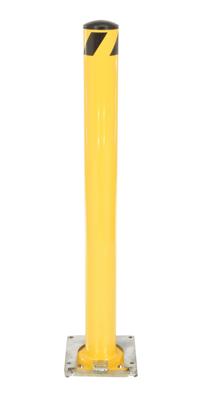 Vestil Steel Surface Mounted Removable Pipe Safety Bollard 48 In. x 4-1/2 In. Yellow BOL-RF-48-4.5 - Image 3