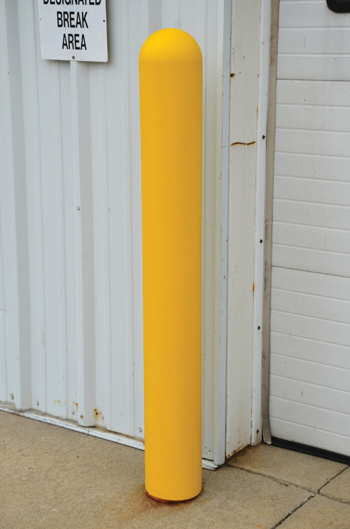 Vestil Low Density Polyethylene Bollard Post Cover 48 In. x 8-1/2 In. Yellow BPC-48-8.5 - Image 2