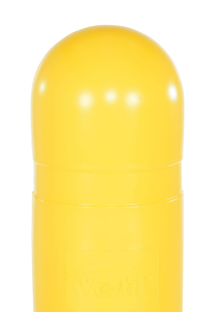 Vestil Low Density Polyethylene Bollard Post Cover 52 In. x 5 In. Yellow BPC-4 - Image 2