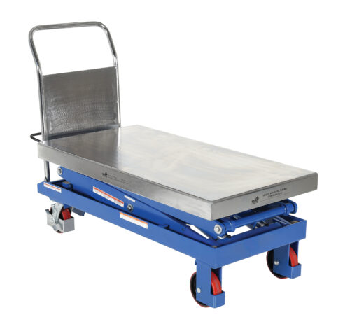 Vestil Steel Hydraulic Elevating Cart 47-1/2 In. x 24 In. 1500 Lb. Capacity Blue CART-1500-D-TS