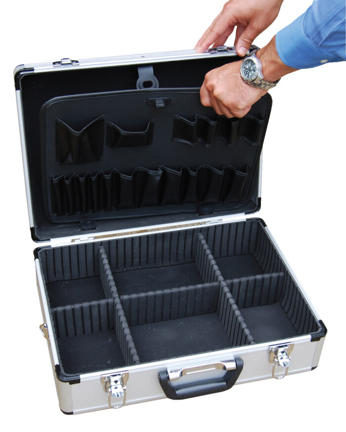 Vestil Aluminum Carrying Case 18 In. x 14 In. Silver CASE-1814 - Image 3